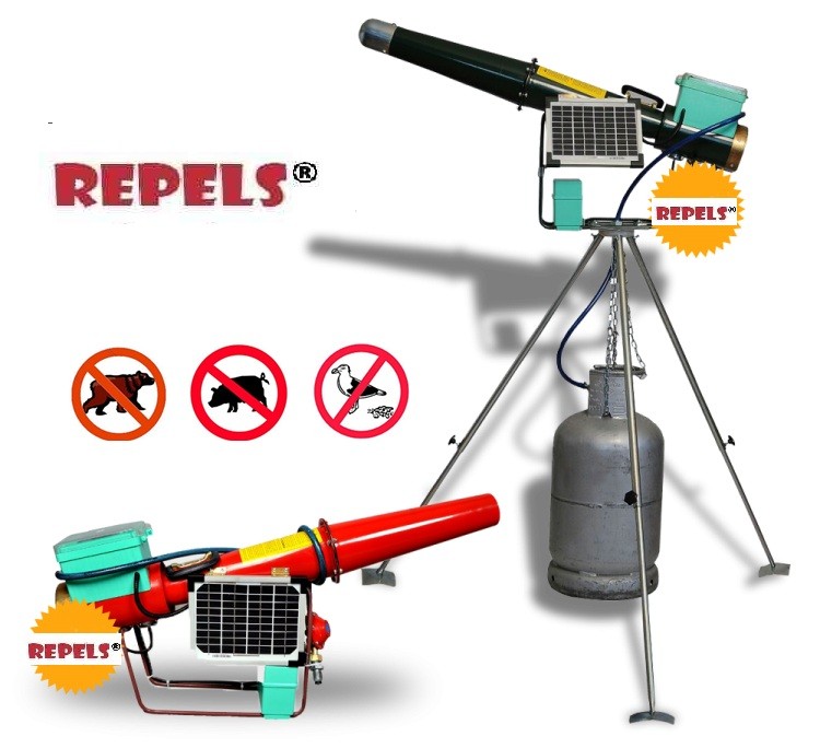 Bird Scare Electronic and Solar with Rotary Tripod - LPG Cannon PRO
